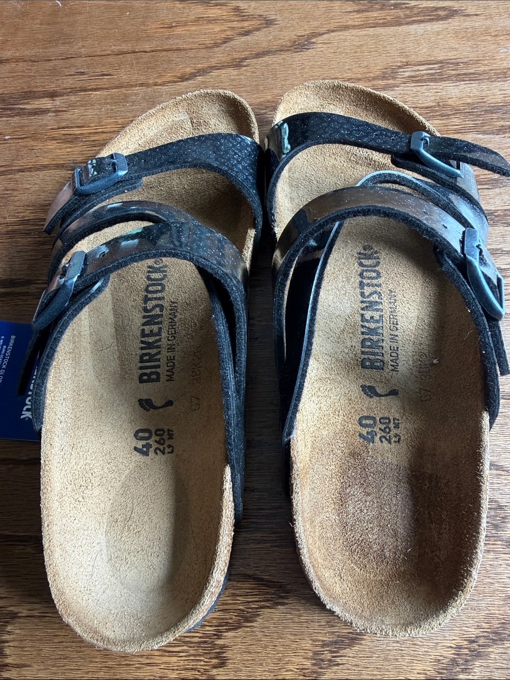 Birkenstock Tan Suede Cork Footbed Insole Close-Up Sz 40 Narrow - Picture 2 of 5